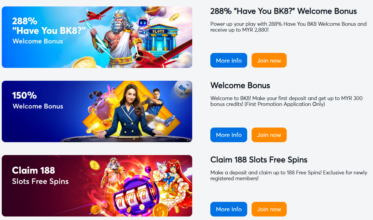 bk8 promotions page