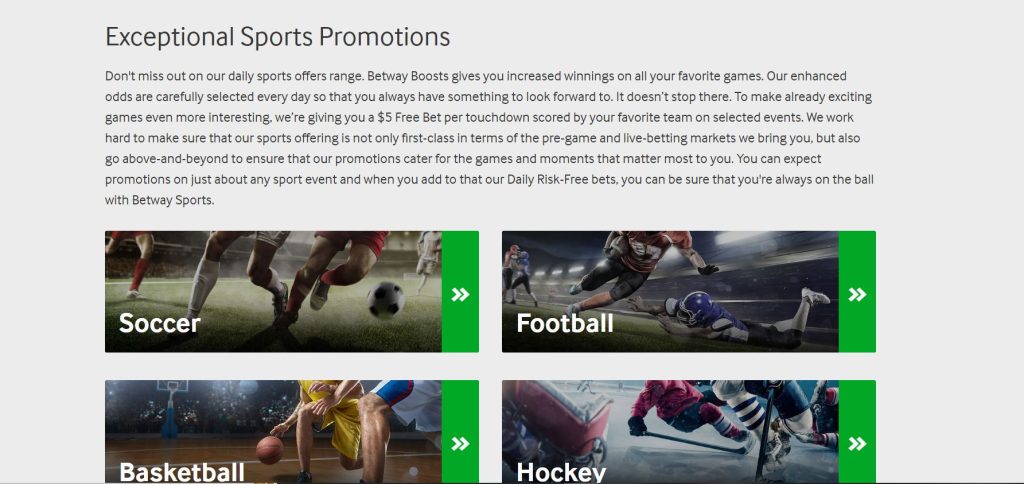Betway Bonuses and Promotions