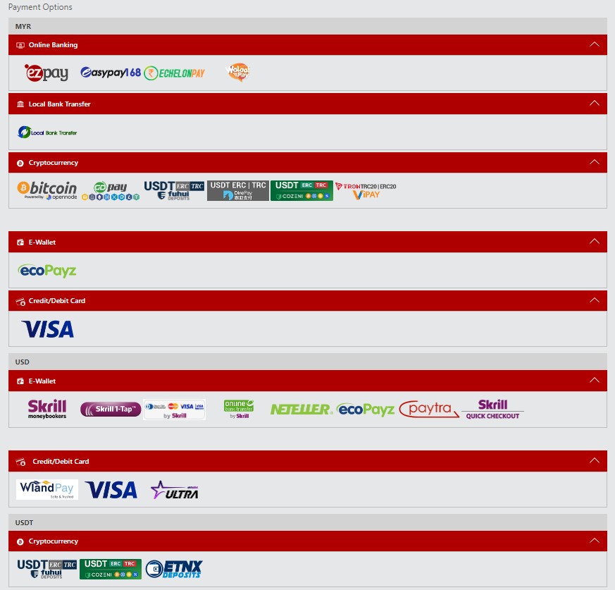 dafabet-payment-methods