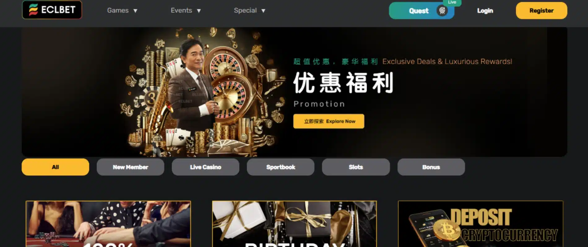 eclbet casino bonuses