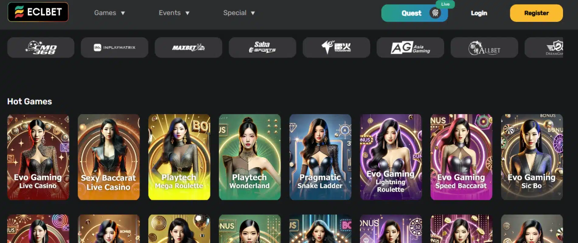eclbet casino games